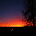 "Brennender" Himmel am Abend des 06. April 2011